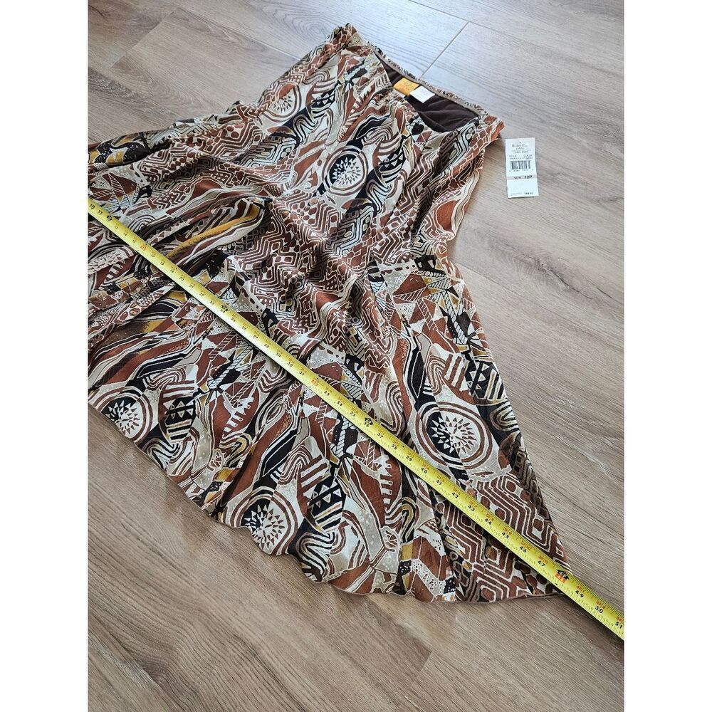 Ruby Rd. Brown Multi Patterned Skirt Size 12 - Picture 5 of 9